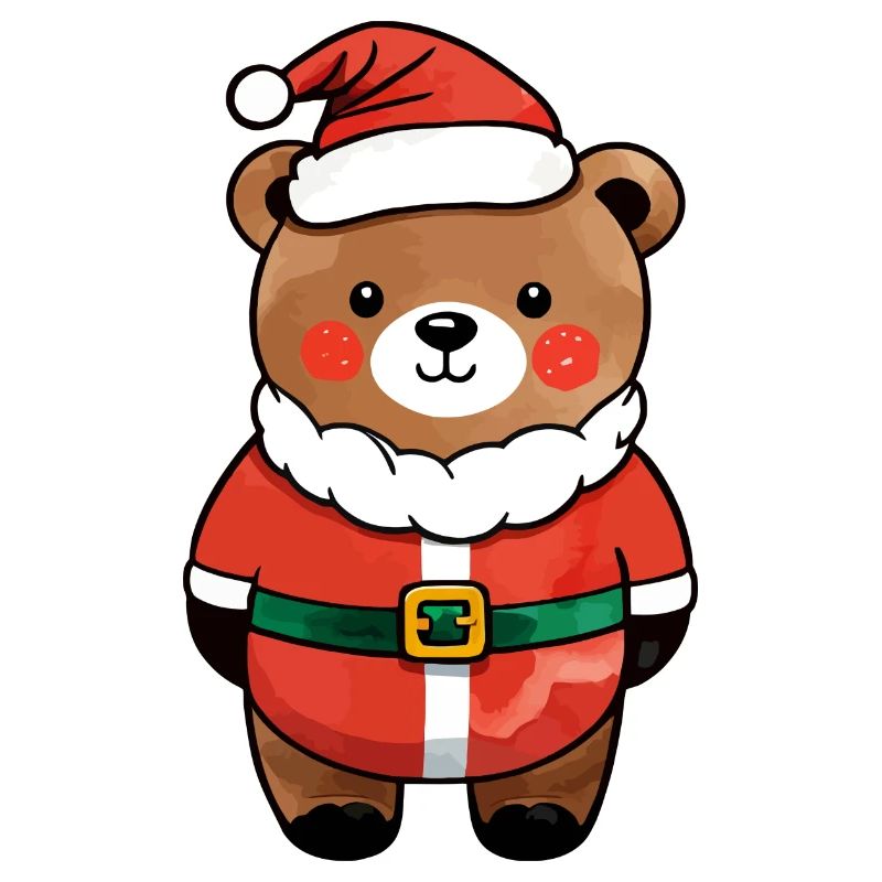 Bear Christmas Drawing