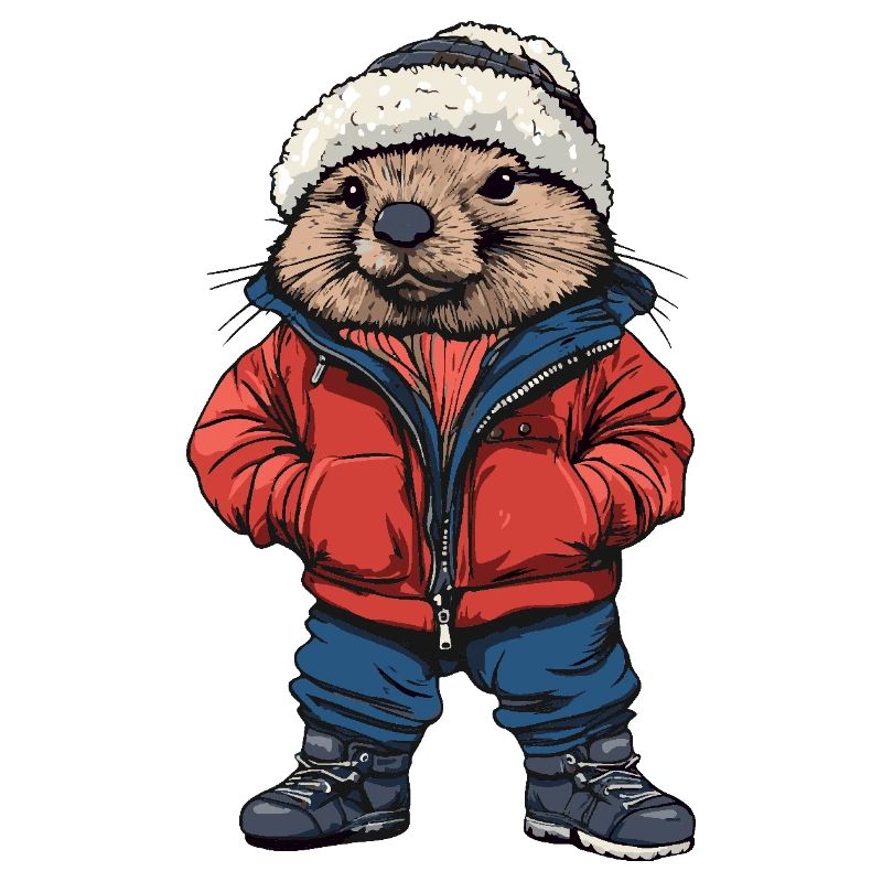 Beaver Funny Winter