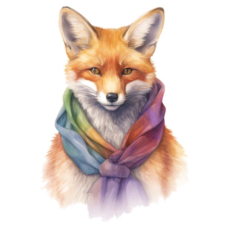 Fuchs mit Schal