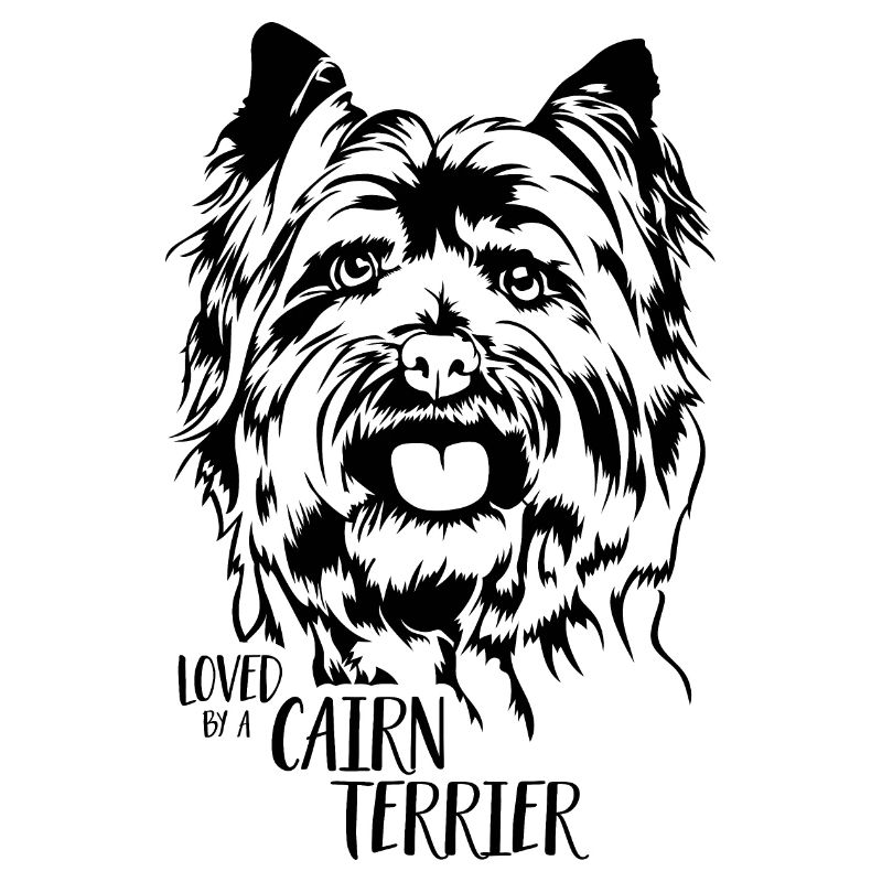 Loved by a Cairn Terrier Hunde Spruch Wilsigns