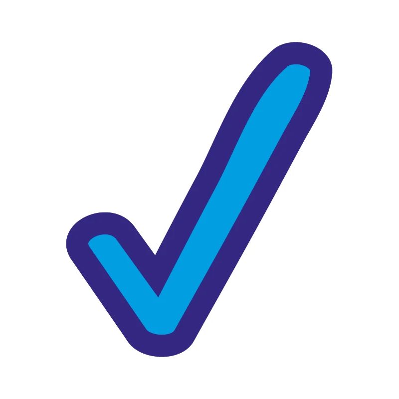 Blau Häkchen Icon