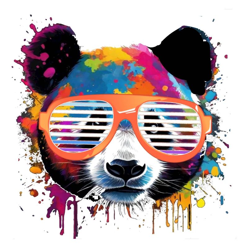 Panda,pandabär,bär, Graffiti,bunt