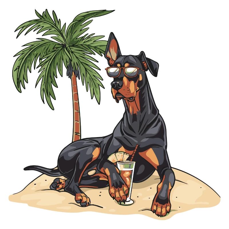 Dobermann Hund Sommer