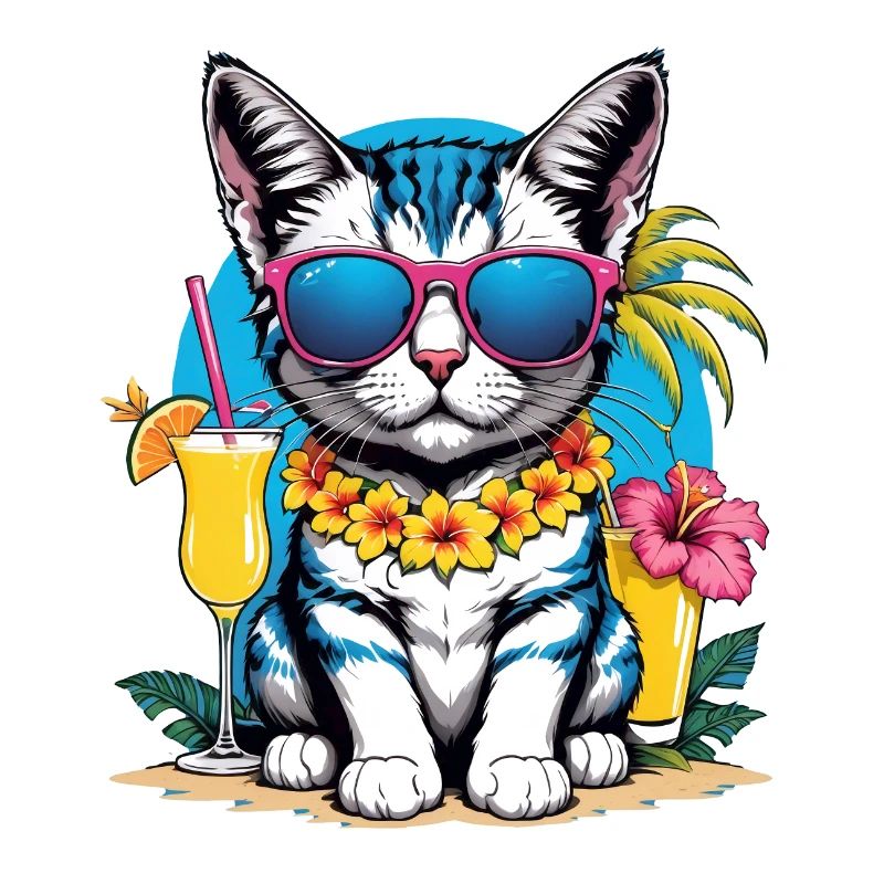 Vacances pour chat Vacances pour chat Vacances pour chat Hawaï Île Mer