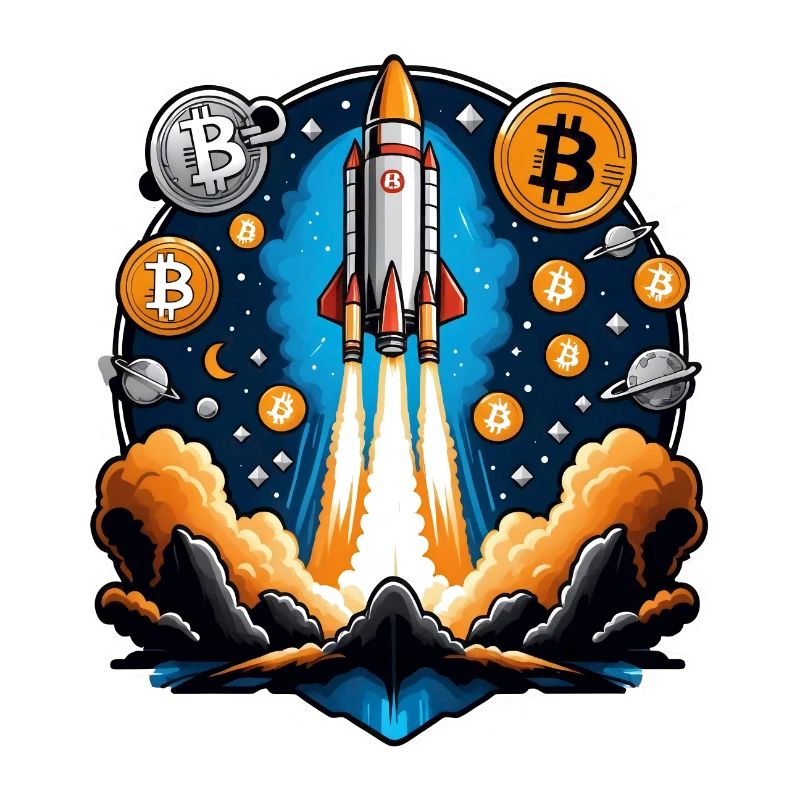 Bitcoin Krypto Crypto to the Moon Geschenk