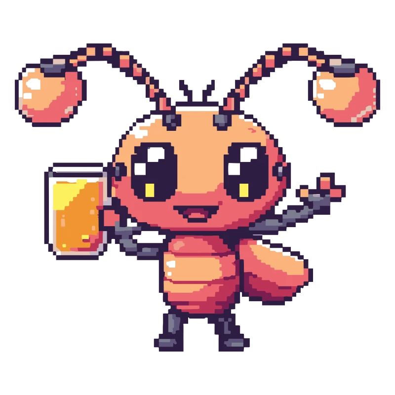Fourmi bière pixel