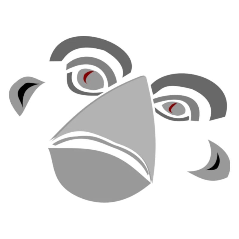 Smart, thoughtful and possibly concerned monkey face