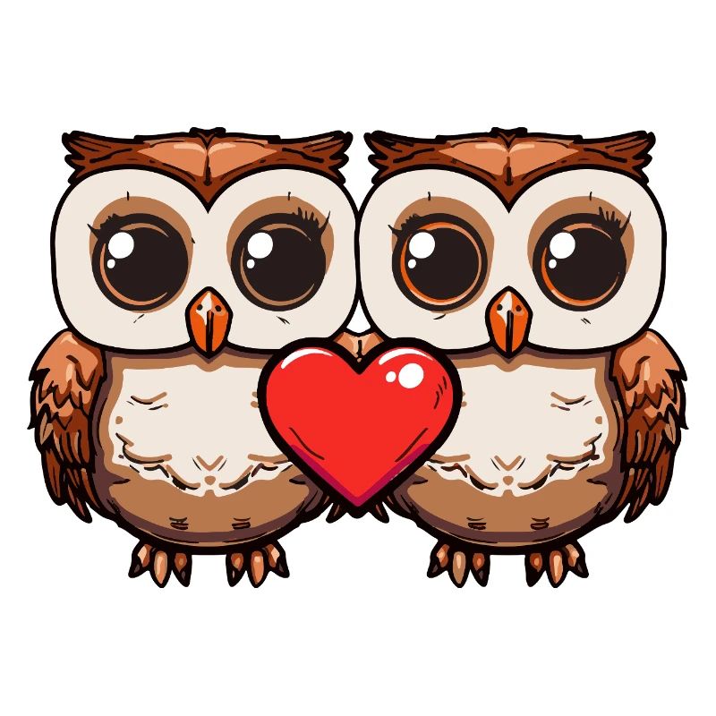 Eule Paar Valentinstag