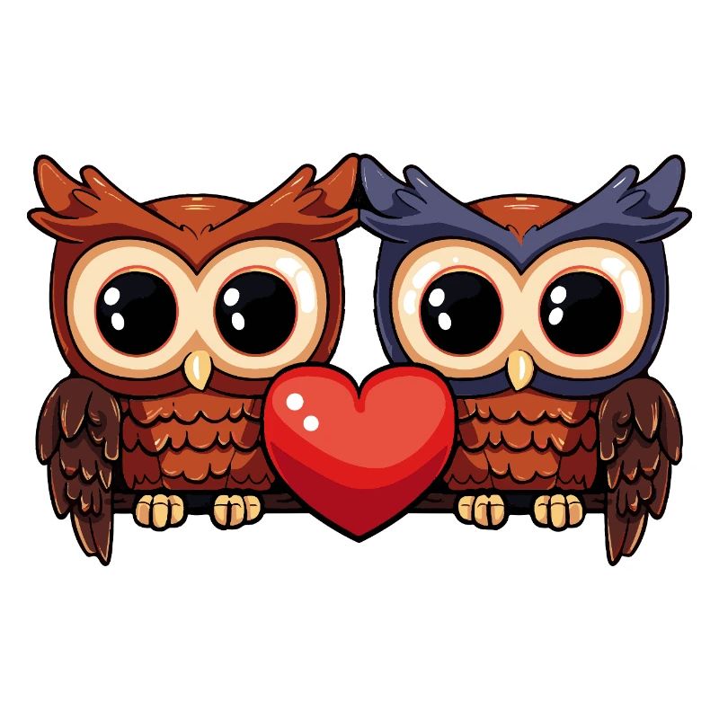Eule Paar Valentinstag