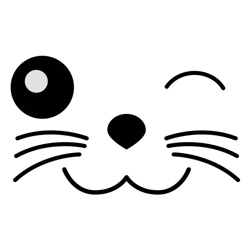 Katze zwinkert