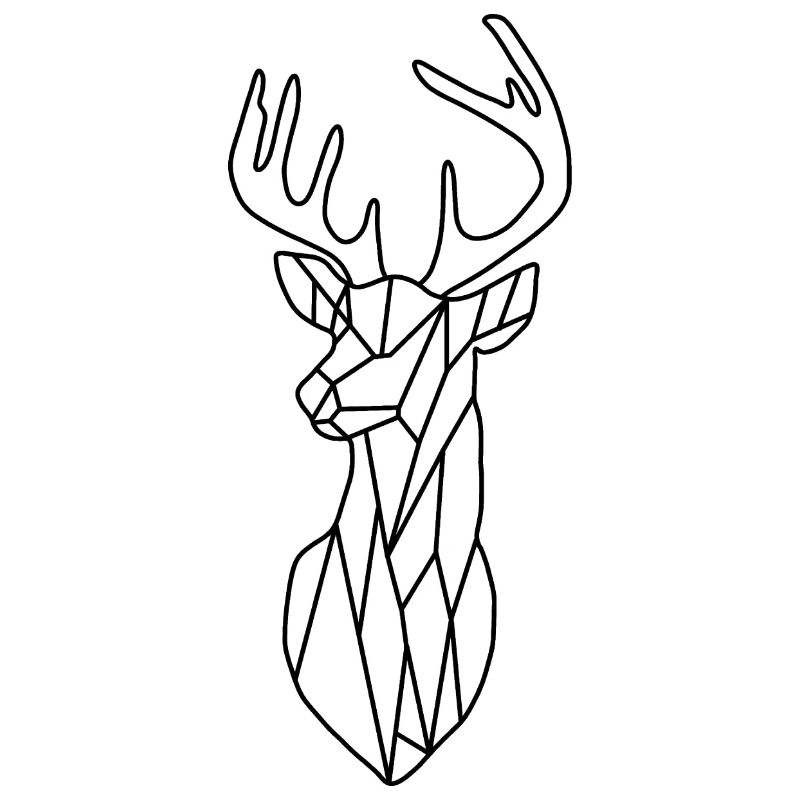 Herten gewei geometrisch