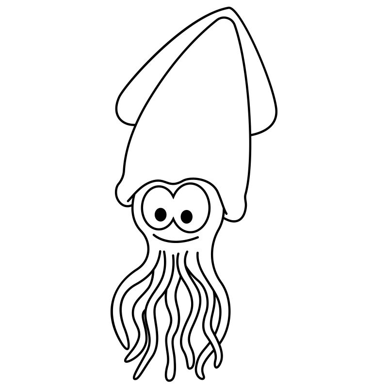 Tintenfisch Comic Tier