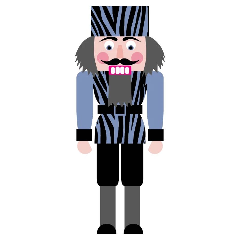 Nutcracker Zebra Pattern Christmas Decoration Advent