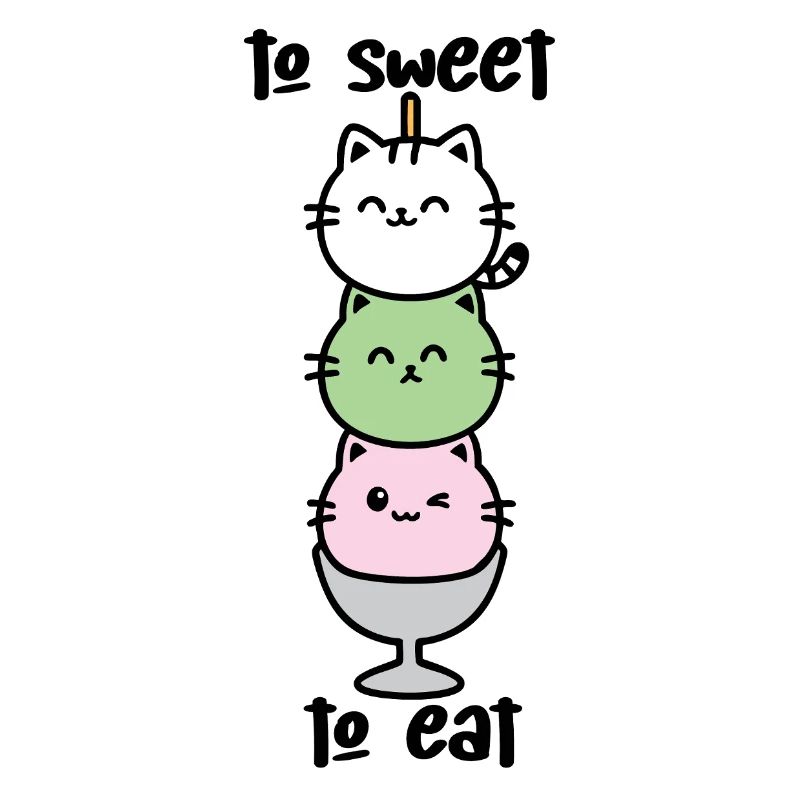 Katzen-Turm Eiscreme Stack