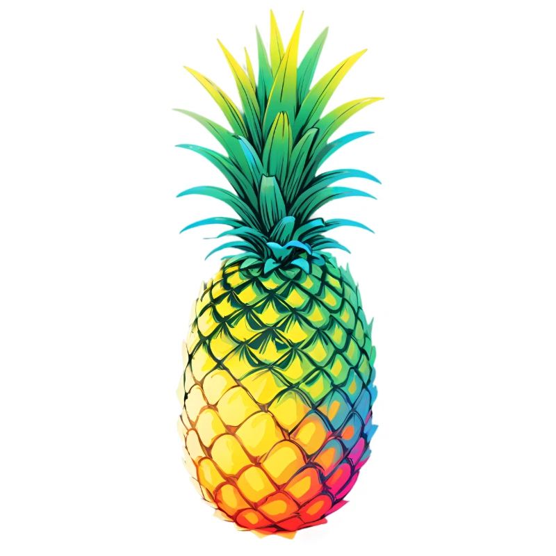 Regenbogen-Ananas Illustration