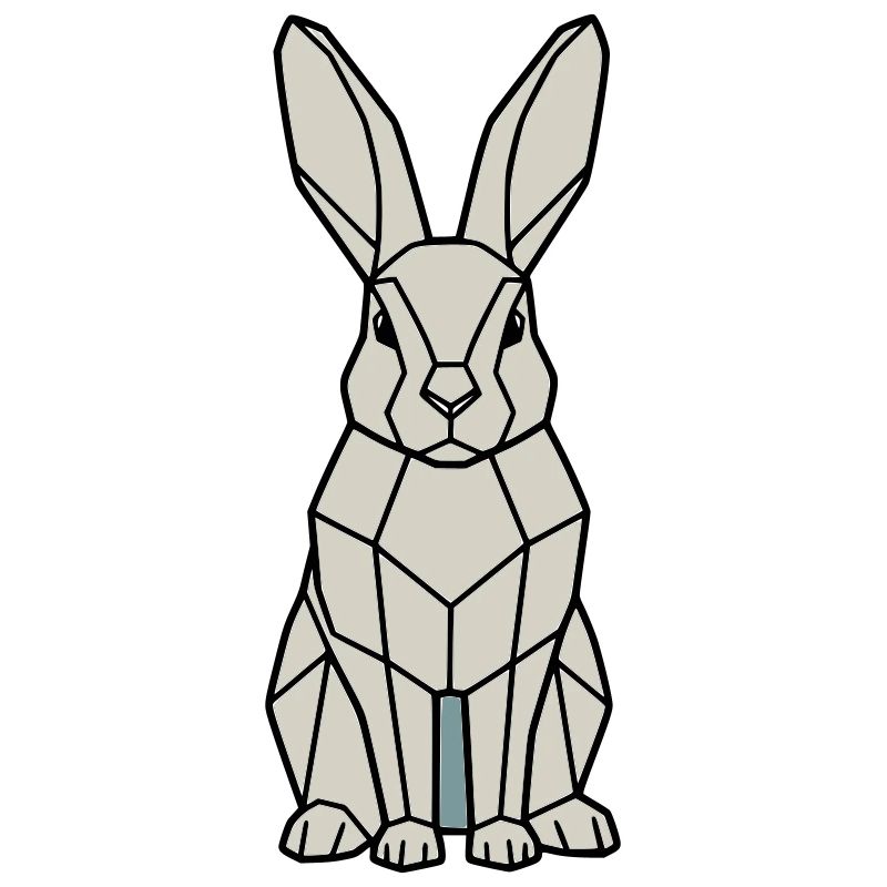 Geometric Bunny Low Poly Modern
