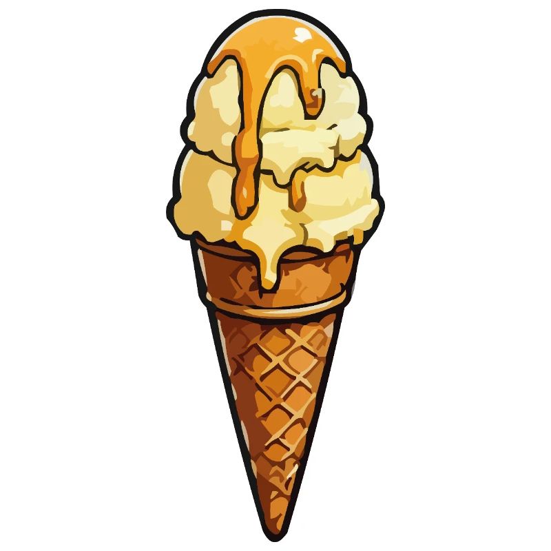 Karamelldrip EisKegel