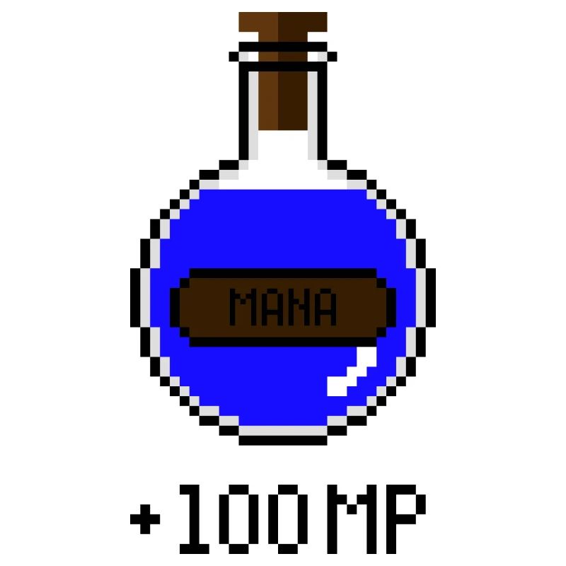 Potion de Mana Pixel Art Rétro 8 Bits