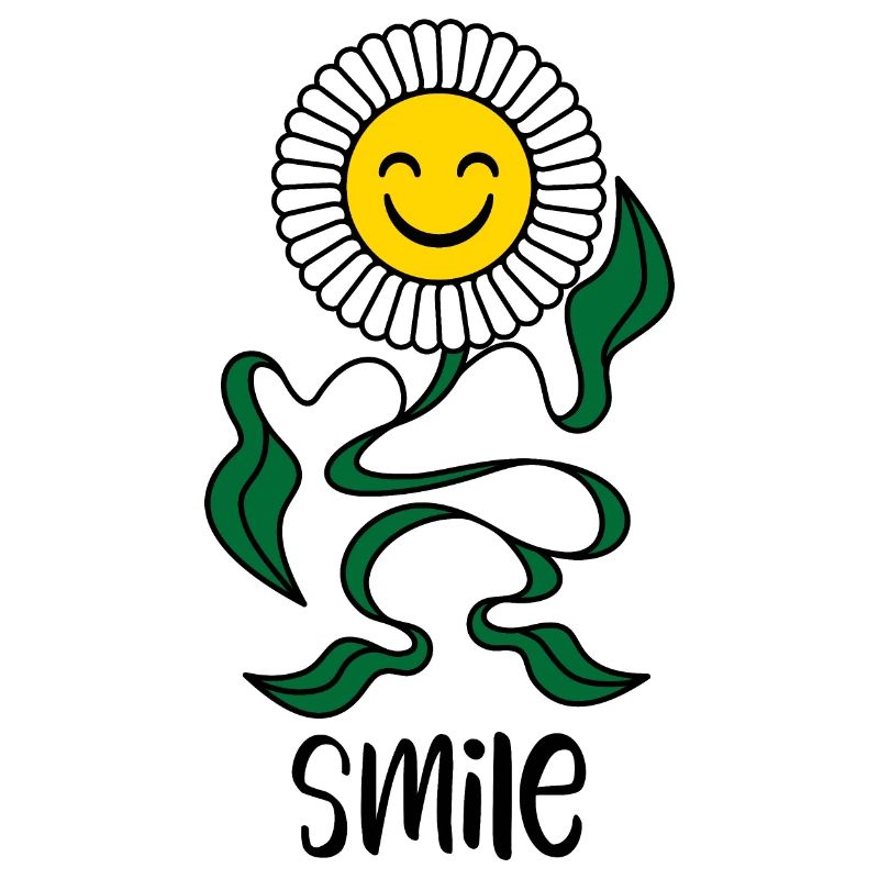 Sourire de fleur positif