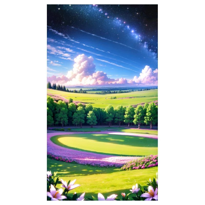 Landschaft mit 4 Bereichen, Generative KI