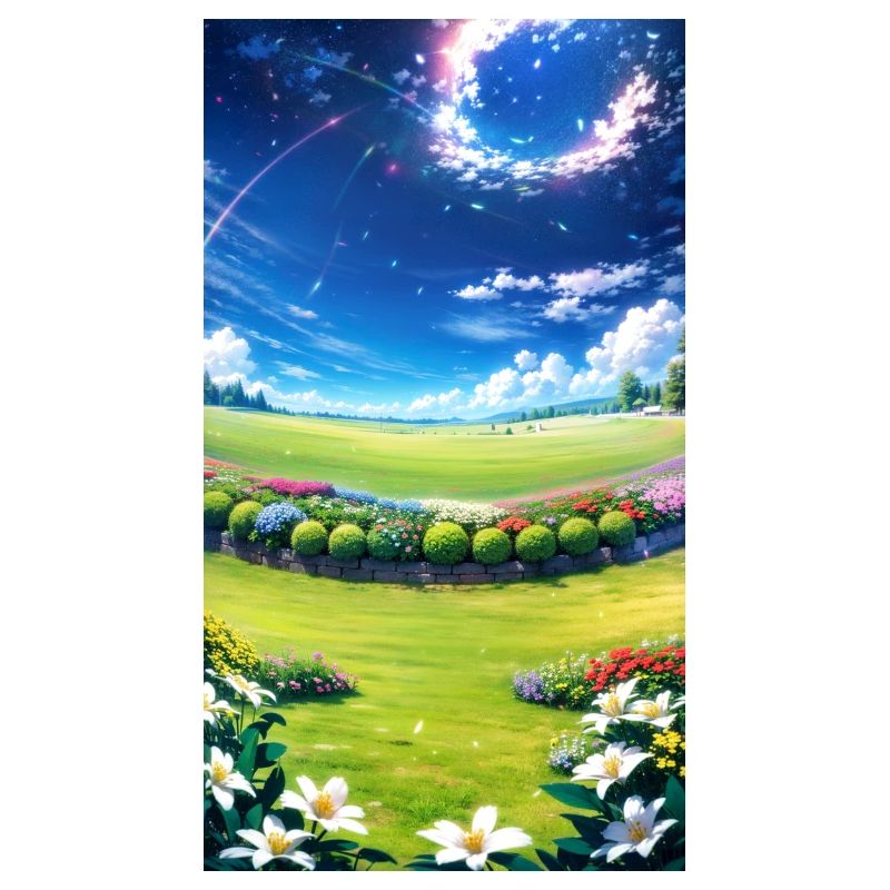 Landschaft mit 4 Bereichen, Generative KI
