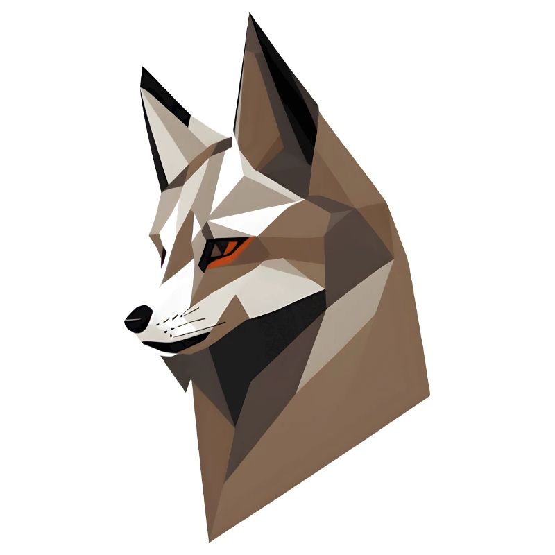 Geometric Fox Head