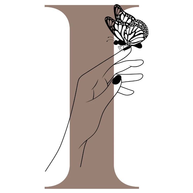 Letter I Magic Butterfly