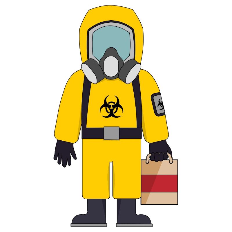 Biohazad Anzug mit Tasche