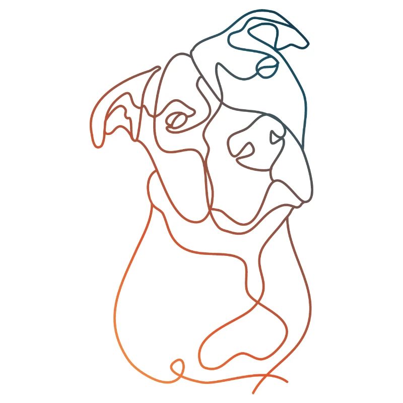 FARBE LINEAR MINIMALIST PITBULL