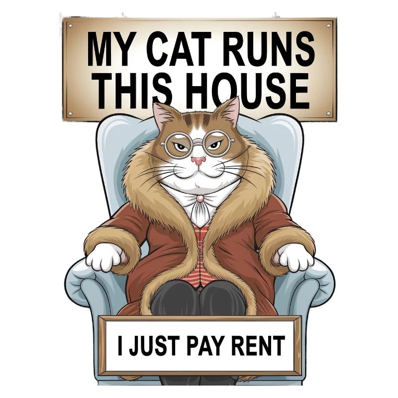 Mon chat dirige cette maison, je ne paie que le loyer