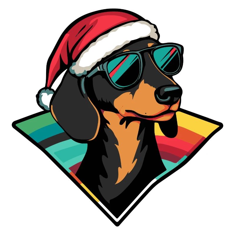 Teckel chien Noël Cool teckel