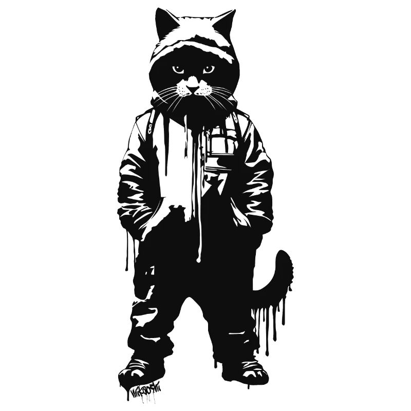 Stencil Cat Cool