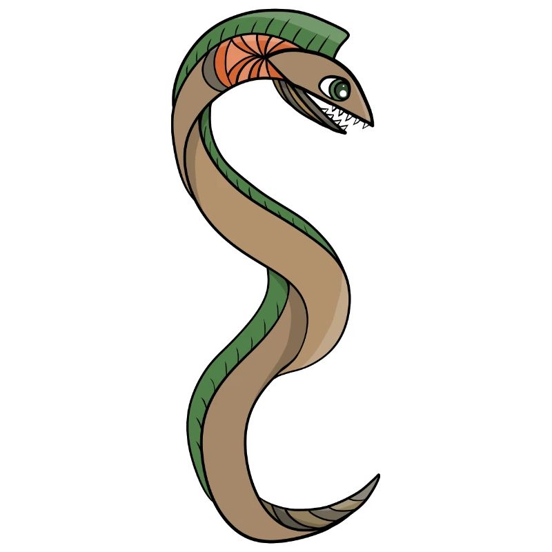 A Snake with sharp teeth