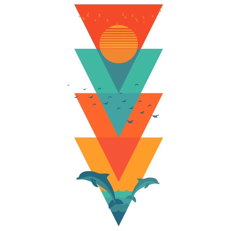 Colorful Triangles (Dolphins)