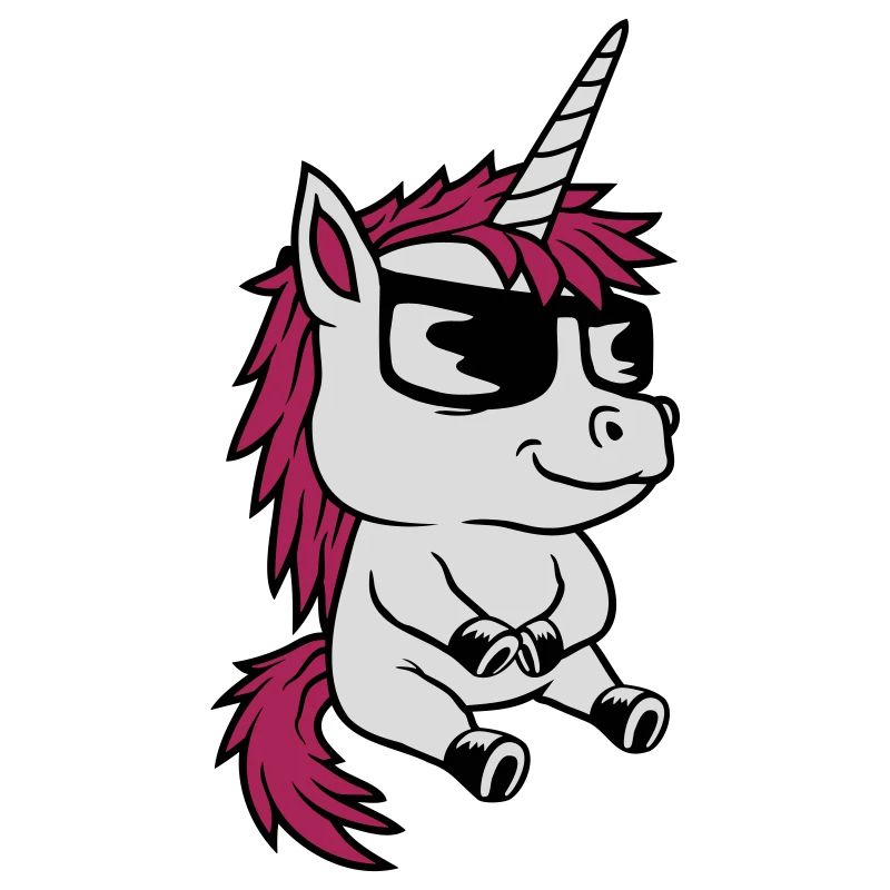 Cooles Sonnenbrille Einhorn Comic