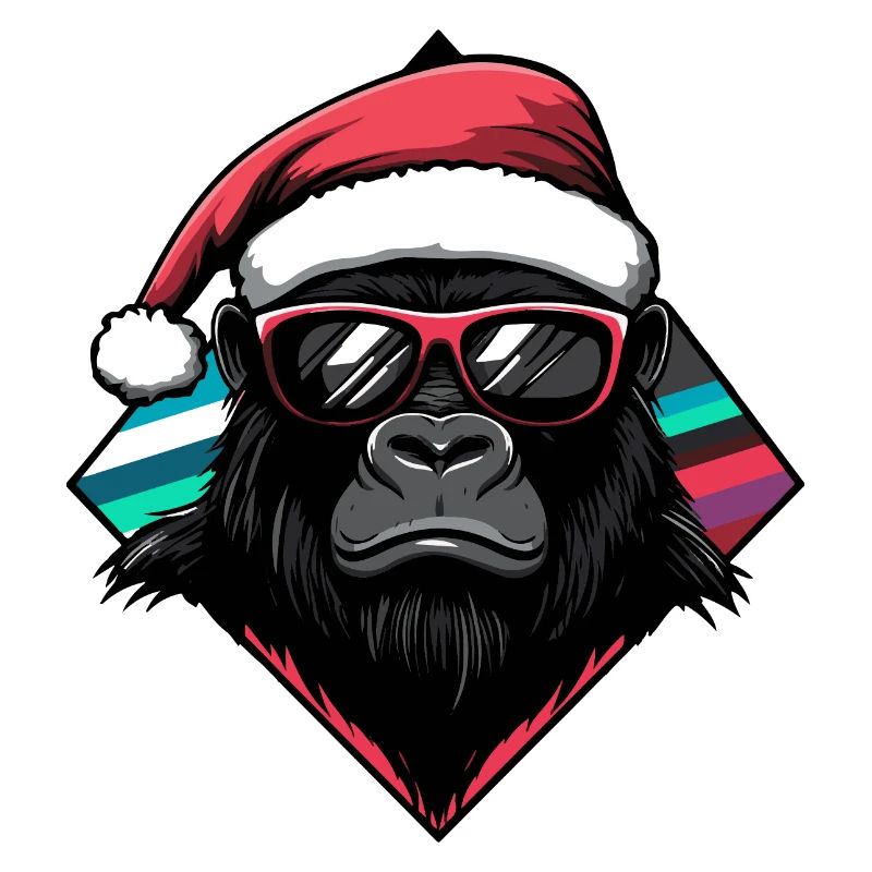 Gorille Noël Cool