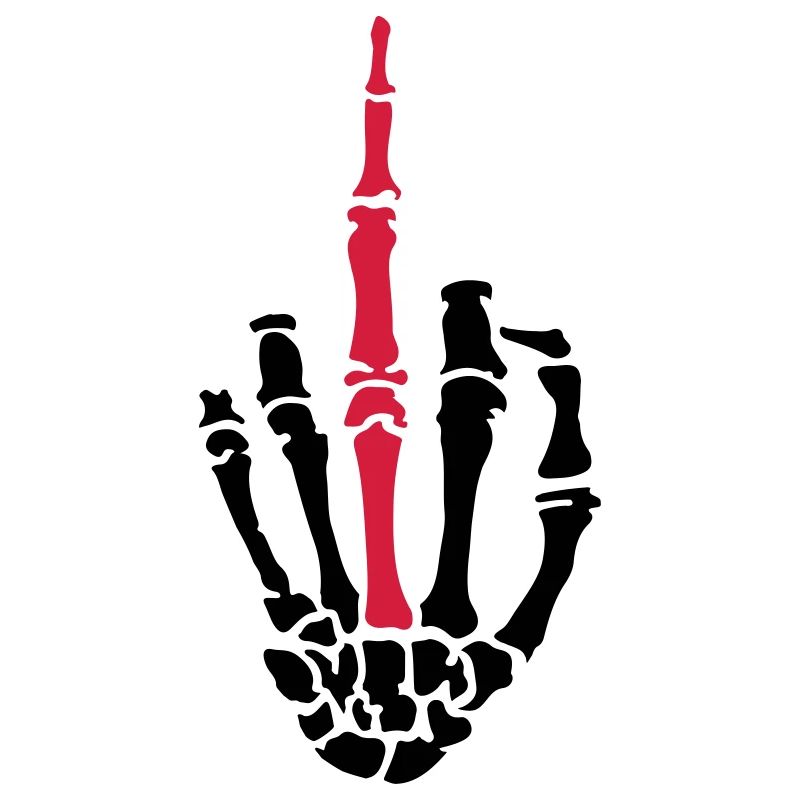 middle finger skulls