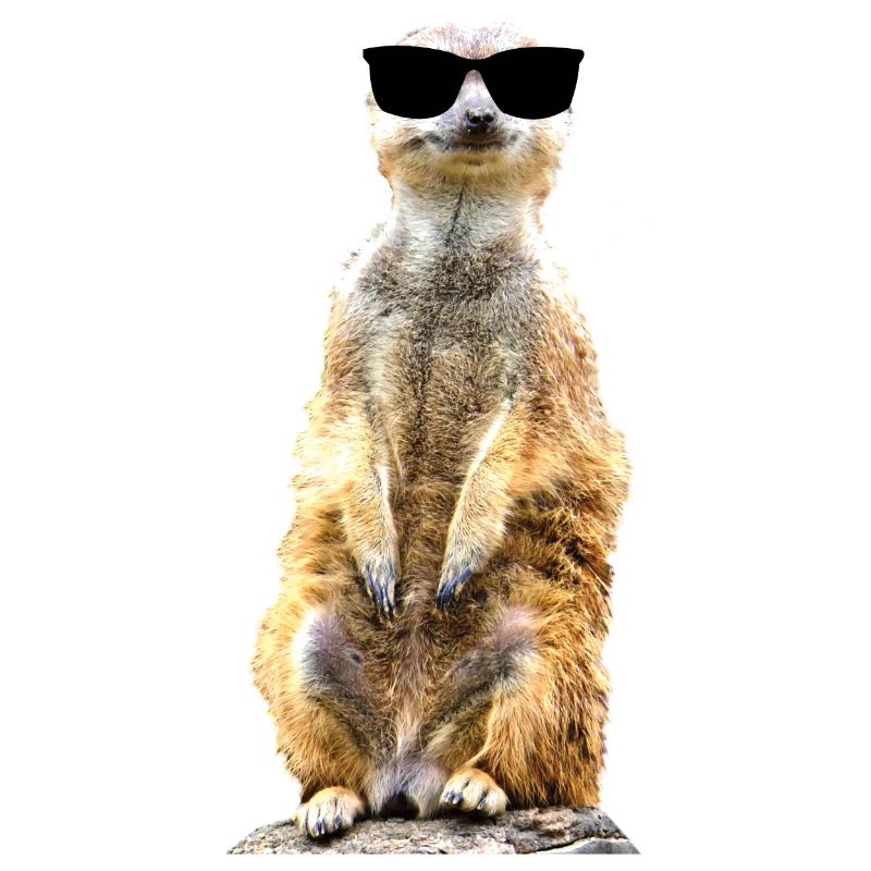Erdmännchen cool drollig witzig mit Sonnenbrille
