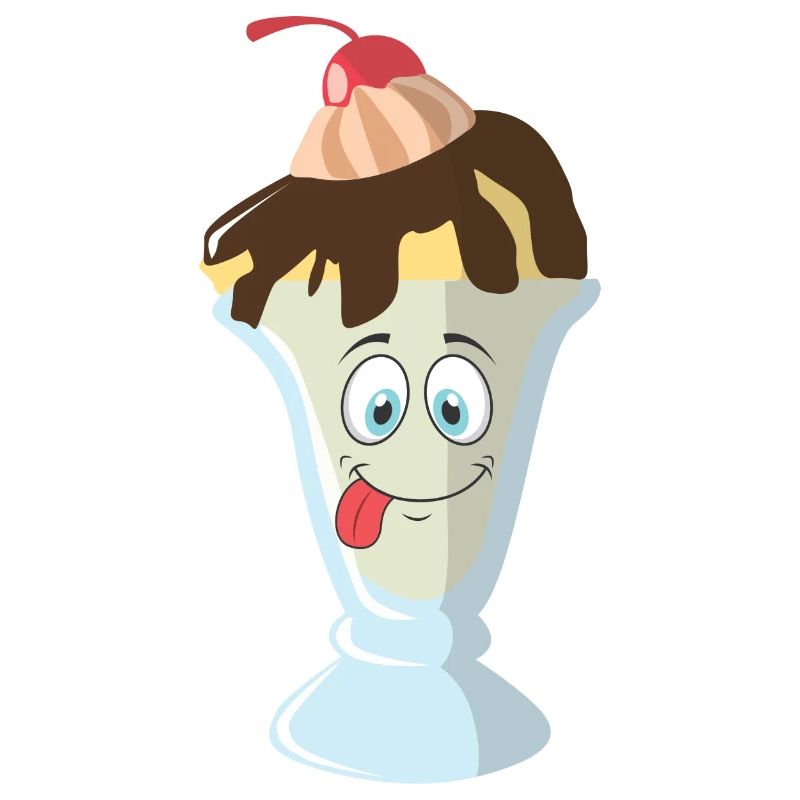 Drôle de crème glacée de crème ice dessin animé