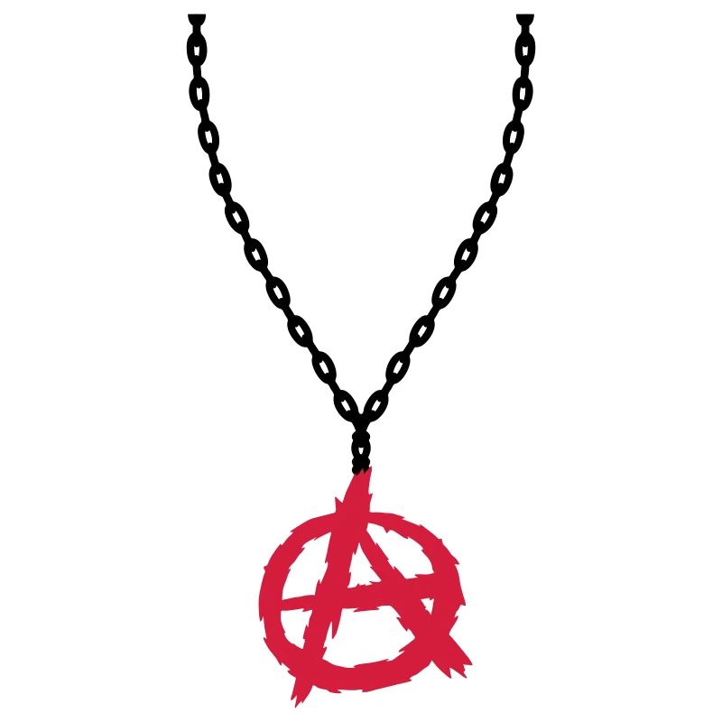 Necklace jewelry anarchy symbol