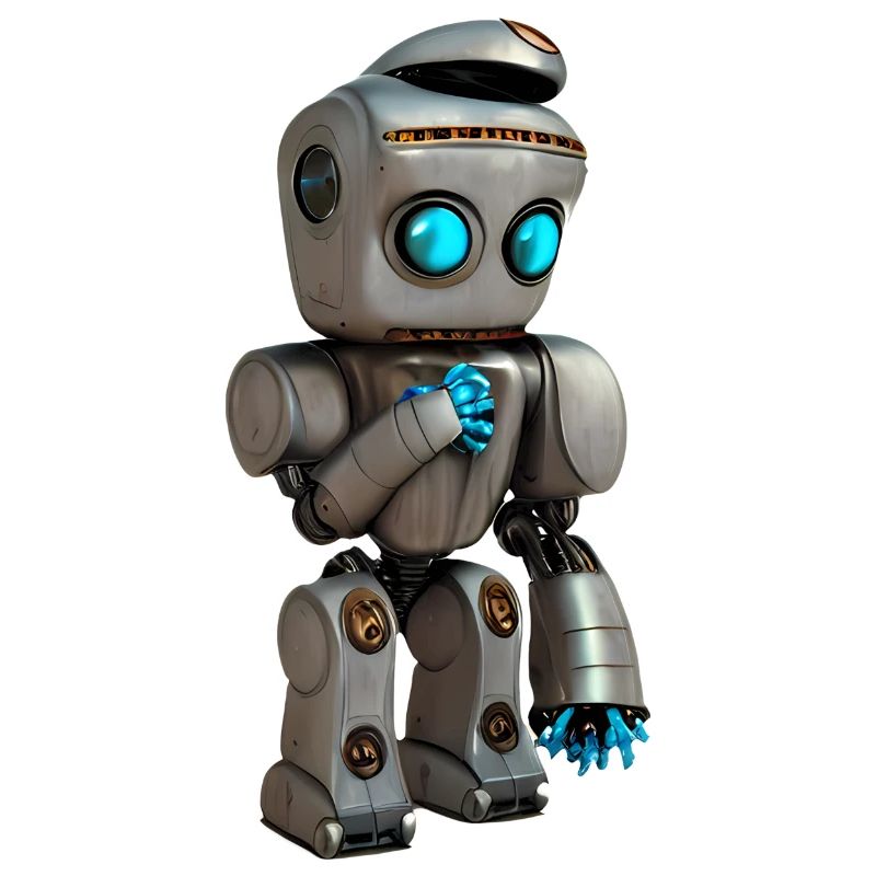Blauäugiger Roboter