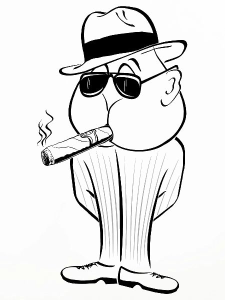 Mann mit Zigarre