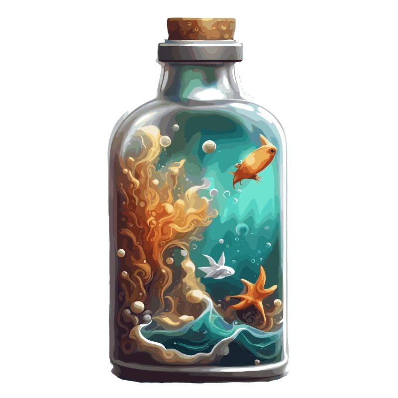 Magic Bottle / Cork / Underwater / Fish