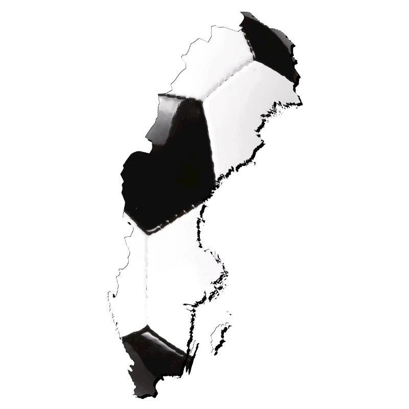 Sweden map framed real football