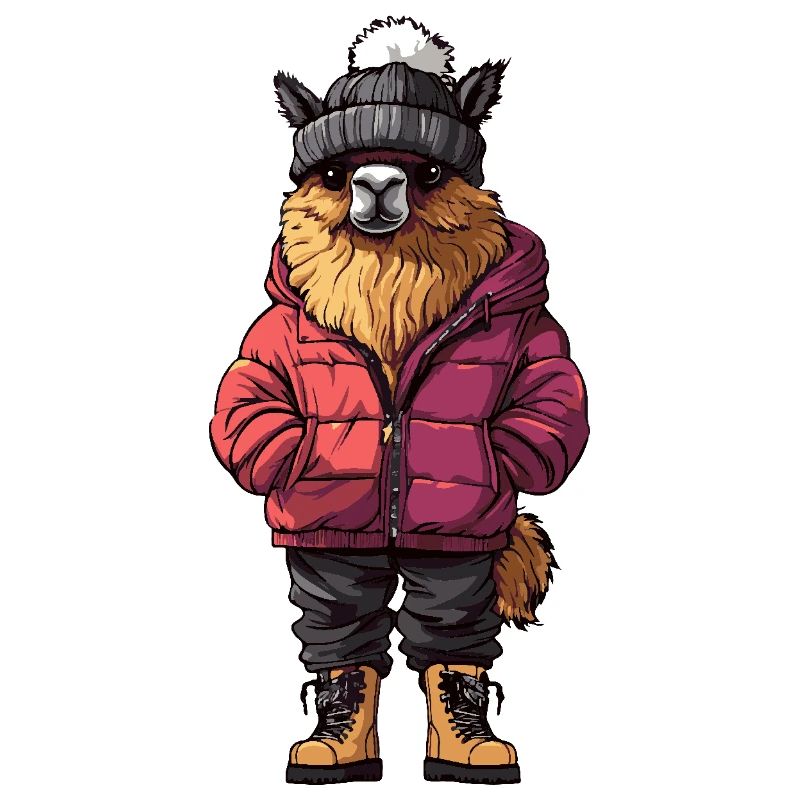 Alpaca Llama Funny Winter