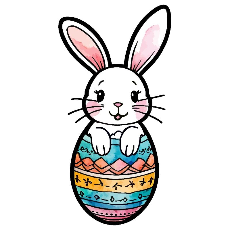 Easter Bunny Easter Watercolor