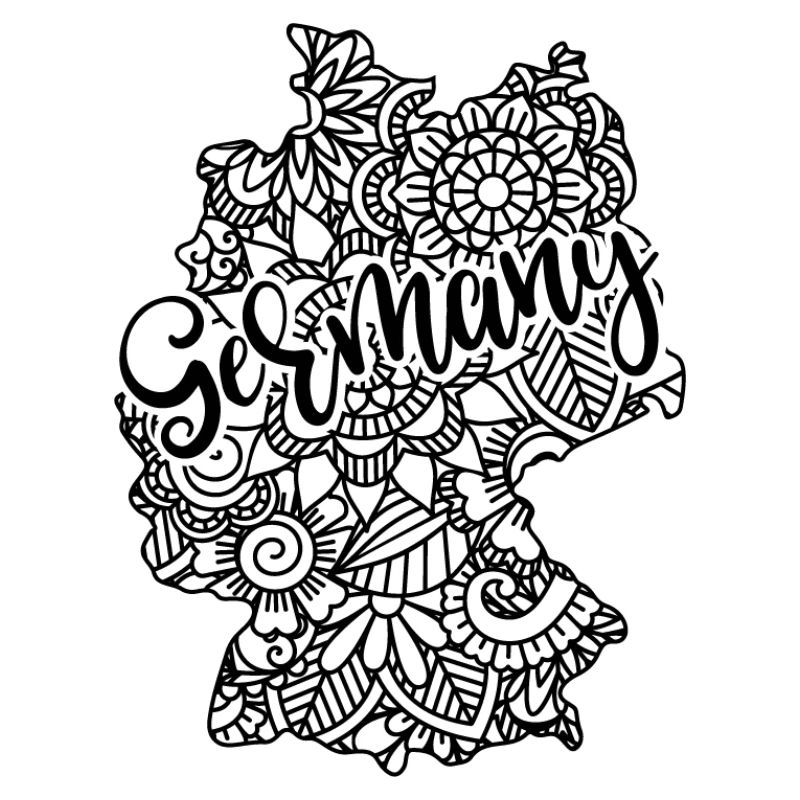Allemagne Mandala Map Art