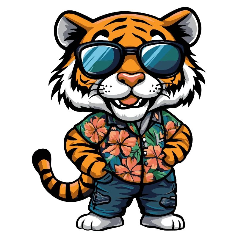 Tiger Comic Cool Été