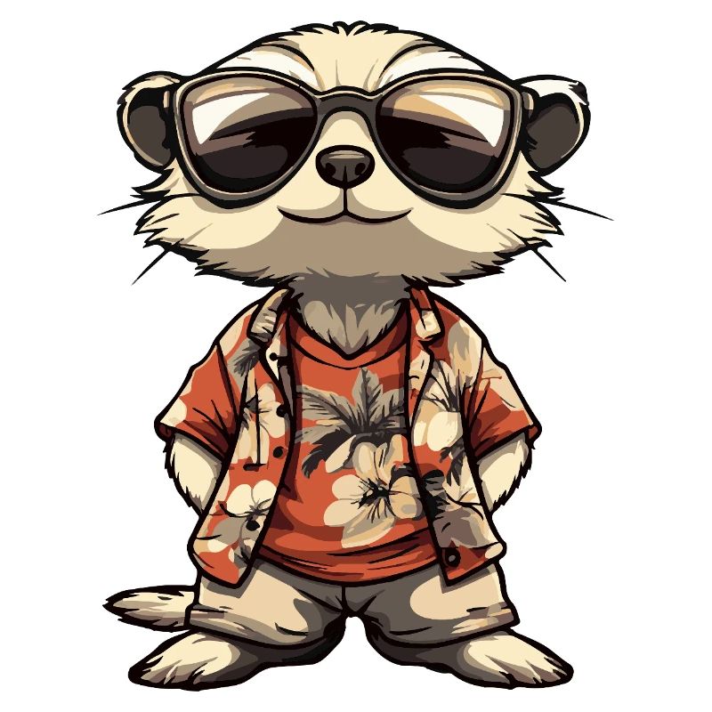 Erdmännchen Comic Urlaub