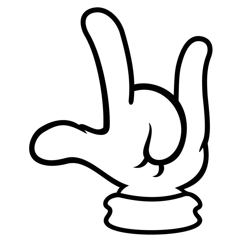 Cette main de bande dessinée de roches (1c)